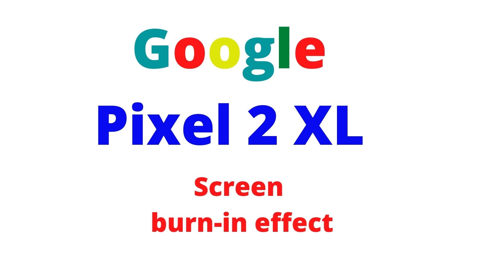 Screen burn-in effect