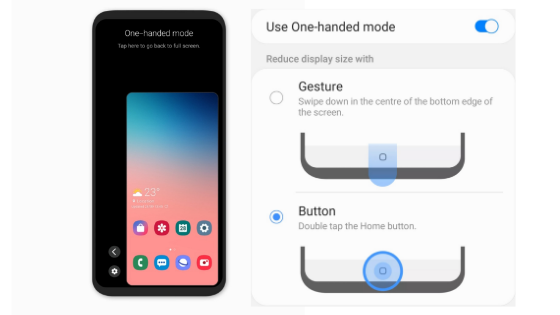 One Hand Mode In Samsung Galaxy S10 Plus